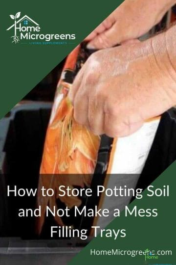 storing extra potting soil